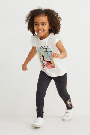 C&A Minnie Mouse Sleeve T-shirts Meisjes Wit | 9781IZOVR