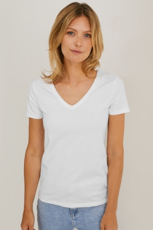 C&A Multipack Of 2 BasicOrganic Katoenen T-shirts Dames Wit | 7194VBOFW