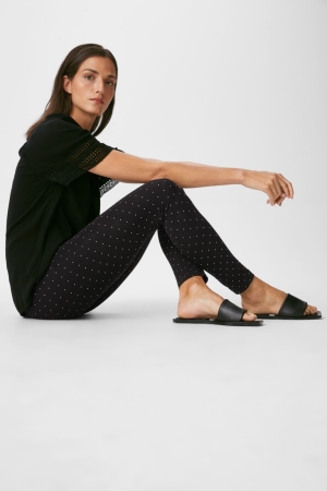C&A Multipack Of 2 Basic Leggings Organic Katoenen Broek Dames Zwart | 4275GJSZF