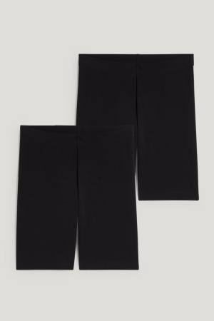 C&A Multipack Of 2 Cycling Broek Meisjes Zwart | 6049MPNEV
