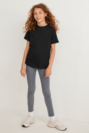 C&A Multipack Of 2 Jegging Jeans Meisjes Blauw Lichtgrijs | 7632UGVWD