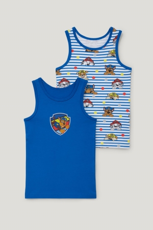 C&A Multipack Of 2 Paw Patrol Vest Organic Katoenen Ondergoed Jongens Donkerblauw | 7103BVHXI