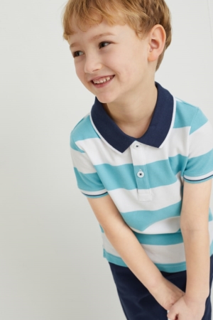 C&A Multipack Of 2 Polo Overhemd Jongens Donkerblauw | 8392WMOJC