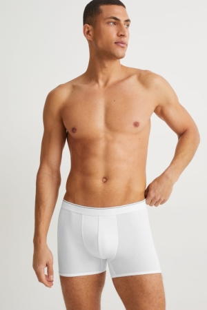 C&A Multipack Of 2 Trunks Pima Katoenen Lycra® Ondergoed Heren Wit | 1867OJUWQ