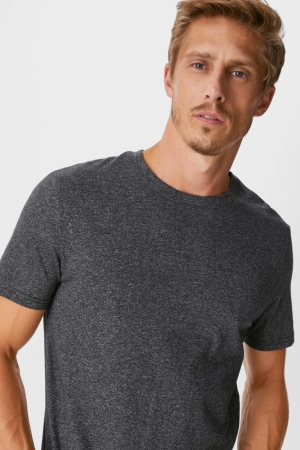 C&A Multipack Of 3Organic Katoenen T-shirts Heren Zwart Wit | 2374GLYIB