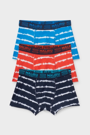 C&A Multipack Of 3 Boxer Organic Katoenen Ondergoed Jongens Blauw | 9457HVKIT
