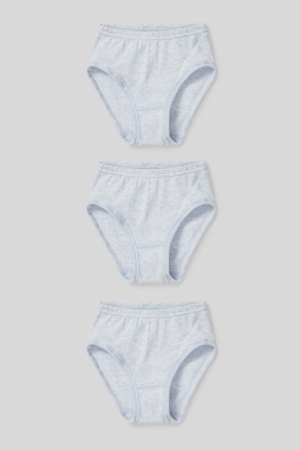 C&A Multipack Of 3 Briefs Organic Katoenen Ondergoed Meisjes Lichtblauw | 1480KBJVL