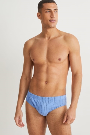 C&A Multipack Of 3 Briefs Organic Katoenen Ondergoed Heren Blauw | 7942PGKAY