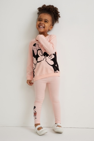 C&A Multipack Of 3 Minnie Mouse Leggings Broek Meisjes Donkerblauw | 6427FCYDW