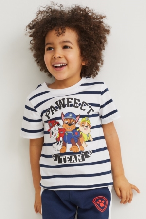 C&A Multipack Of 3 Paw Patrol Sleeve T-shirts Jongens Donkerblauw | 1540DKSBA