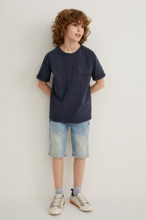 C&A Multipack Of 3 Sleeve T-shirts Jongens Donkerblauw | 5679HYTWC