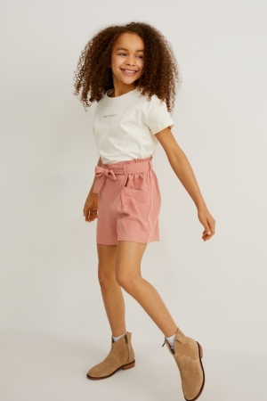 C&A Multipack Of 3 Sleeve T-shirts Meisjes Wit | 9356TFSER