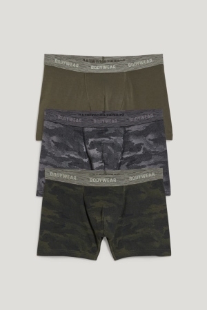 C&A Multipack Of 3 Trunks Organic Katoenen Lycra® Ondergoed Heren Donkergroen | 0912RDFAL