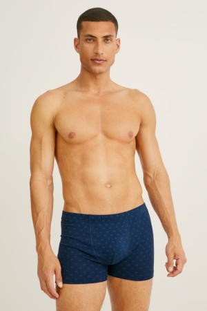 C&A Multipack Of 3 Trunks Organic Katoenen Lycra® Ondergoed Heren Blauw | 4526LIBTX
