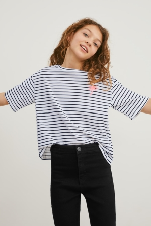 C&A Multipack Of 5 Sleeve T-shirts Meisjes Wit | 3469HELGD