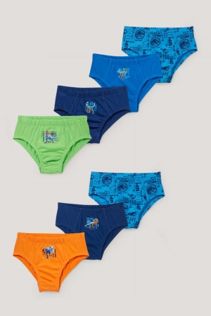C&A Multipack Of 7 Jurassic World Briefs Organic Katoenen Ondergoed Jongens Lichtblauw | 8479FJUAB