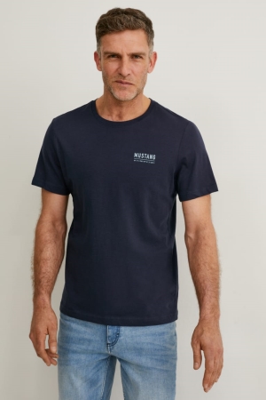 C&A Mustang T-shirts Heren Donkerblauw | 5134PTEDJ