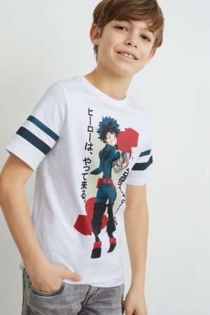 C&A My Hero Academia Sleeve T-shirts Jongens Wit | 5361ZIEHO
