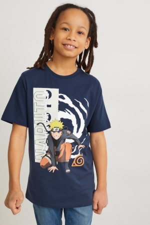 C&A Naruto Sleeve T-shirts Jongens Donkerblauw | 3412DECUX