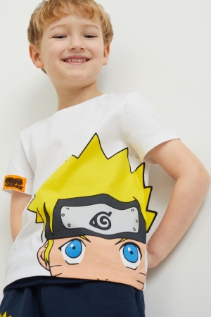 C&A Naruto Sleeve T-shirts Jongens Wit | 6741SNTEY