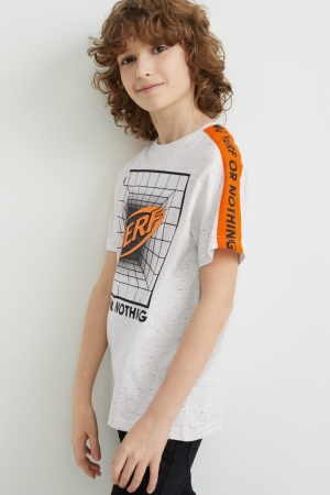 C&A Nerf Sleeve T-shirts Jongens Zwart Grijs | 9724GCAOR