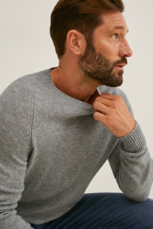 C&A New Wol Jumpers Heren Lichtgrijs | 1754YWRQT