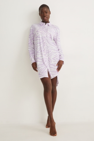 C&A NightPatterned Nachtkleding Dames Lichtpaars | 8697AKOCG