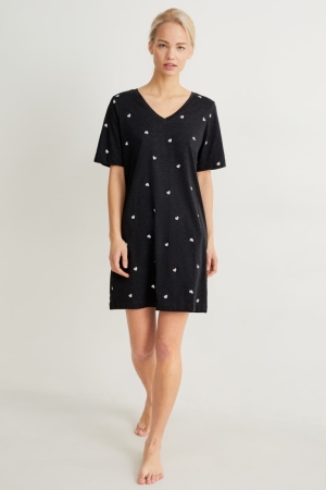 C&A Night Nachtkleding Dames Donkergrijs | 7401RBZIN