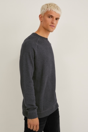C&A Organic Katoenen Jumpers Heren Grijs | 1356POBYA