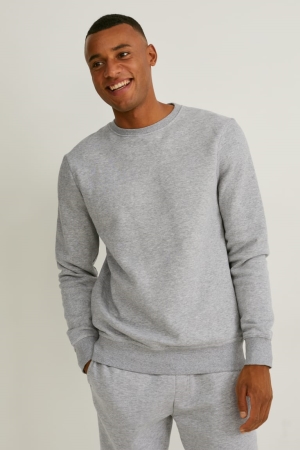 C&A Organic Katoenen Sweatshirts Heren Lichtgrijs | 4872CPBQH