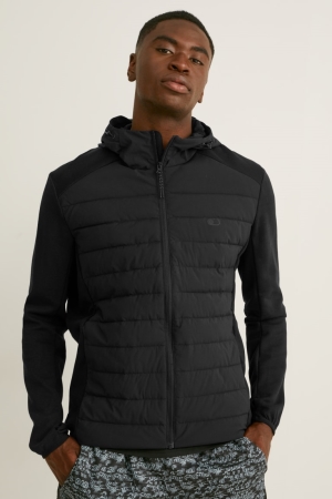 C&A Outdoor With Hood Jassen Heren Zwart | 6294UDYMW