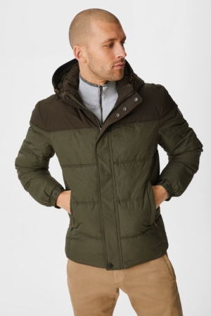 C&A Outdoor With Hood Recycled Jassen Heren Donkergroen | 2915MDOQG