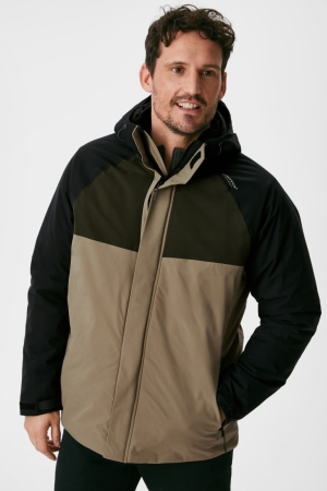 C&A Outdoor With Hood Recycled Jassen Heren Khaki | 3817OLEHN