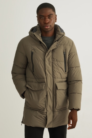 C&A Parka With Hood Jassen Heren Donkergroen | 0895DWPOS