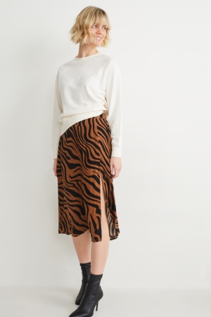 C&A Patterned Rokken Dames Bruin | 7542RSGVY
