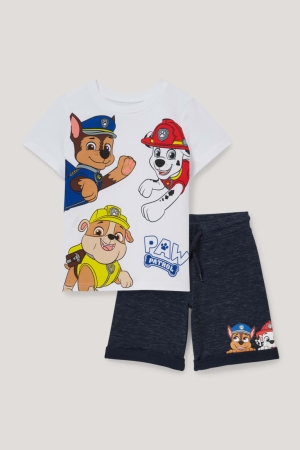 C&A Paw Patrol Set Sleeve And Sweat 2 Piece T-shirts Jongens Wit | 0962FNMXC