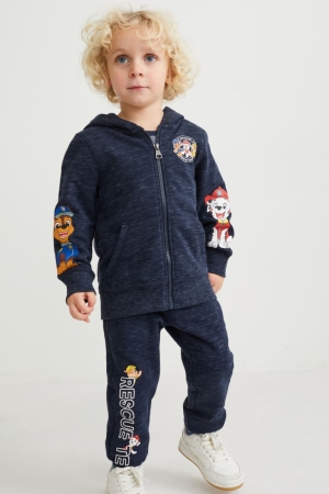 C&A Paw Patrol Set Zip-through And Joggers 2 Piece Sweatshirts Meisjes Donkerblauw | 0859IHBTL
