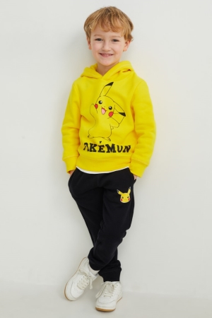 C&A Pokémon Set And Joggers 2 Piece Broek Jongens Zwart | 3485BVHIP