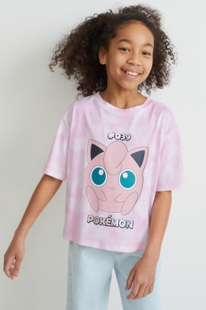 C&A Pokémon Sleeve T-shirts Meisjes Roze | 0912VQBTG