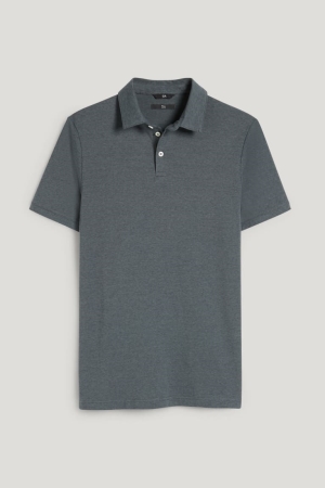 C&A Polo Flex Organic Katoenen Overhemd Heren Groen | 1653TJDXI