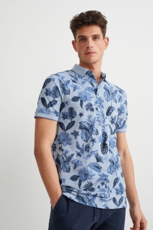 C&A Polo Overhemd Heren Blauw | 5187VQITZ