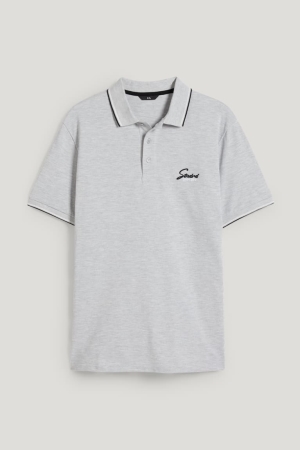 C&A Polo Overhemd Heren Lichtgrijs | 5132TYCMO