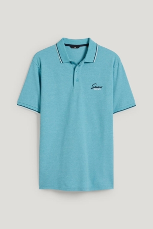 C&A Polo Overhemd Heren Turquoise | 1367BSCKT