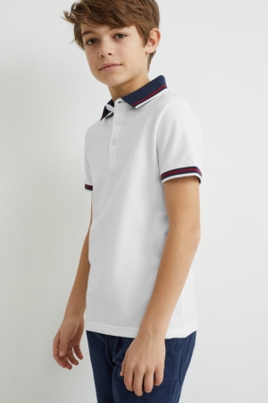 C&A Polo Overhemd Jongens Wit | 2385EQTCW