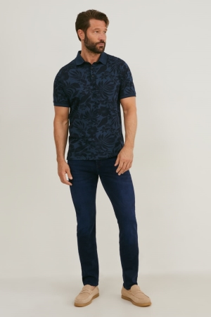 C&A Premium Slim Recycled Jeans Heren Blauw Donkerblauw | 5694AZBFJ