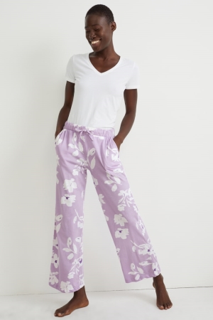 C&A Pyjama Bottoms Floral Nachtkleding Dames Lichtpaars | 3026VQNTA
