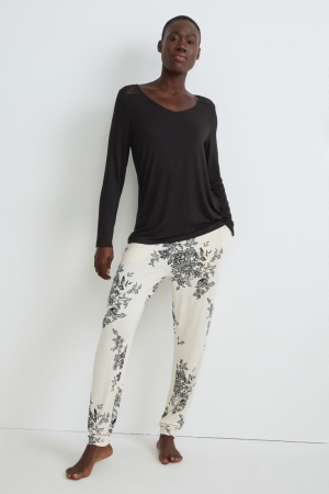 C&A Pyjama Nachtkleding Dames Zwart | 8379BYGNP