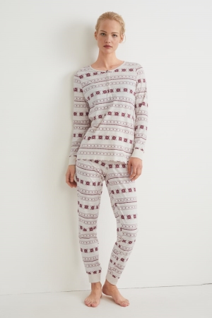 C&A Pyjamas Nachtkleding Dames Beige | 3247AMGSN