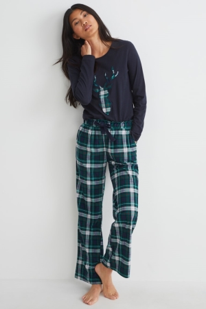 C&A Pyjamas Nachtkleding Dames Donkerblauw | 2350GXRHW