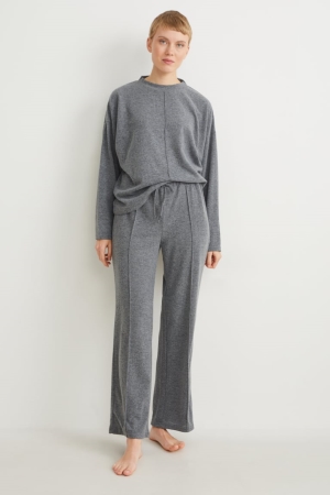 C&A Pyjamas Nachtkleding Dames Grijs | 7416FMJNH
